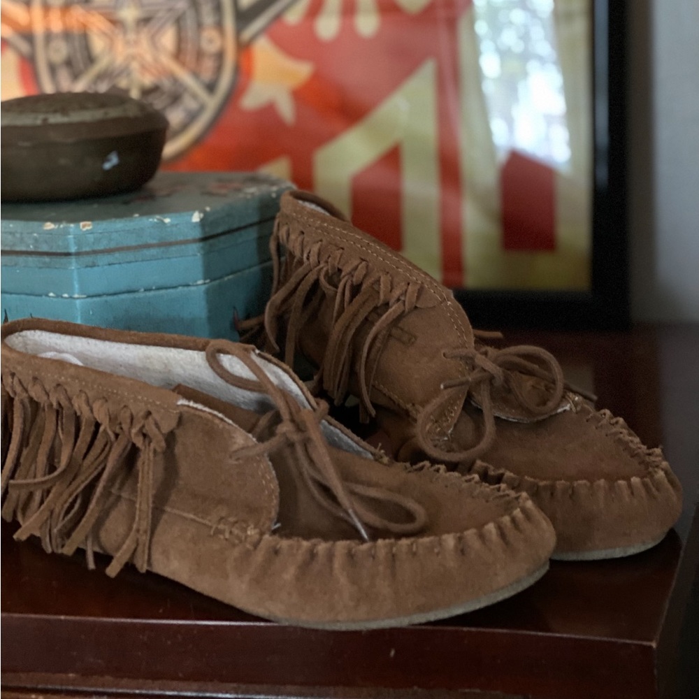 Brown moccasins